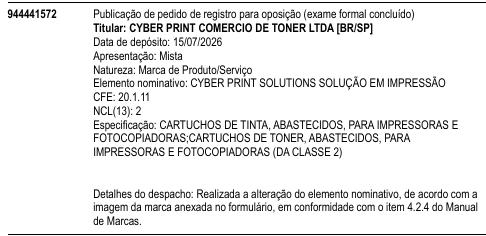 CYBER PRINT SOLUTIONS SOLUÇÃO EM IMPRESSÃO