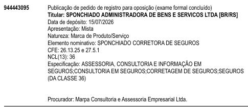 SPONCHIADO CORRETORA DE SEGUROS