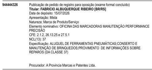 OFICINA DAS MARCADORAS MANUTENÇÃO PERFORMANCE PRECISÃO