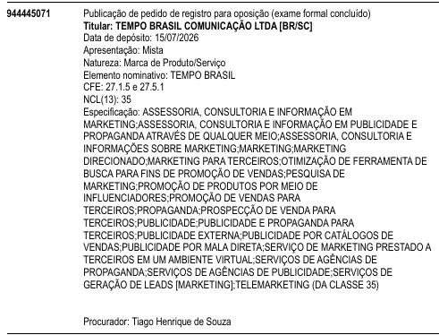 TEMPO BRASIL