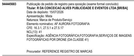 AF AURORA FOTOGRAFIA