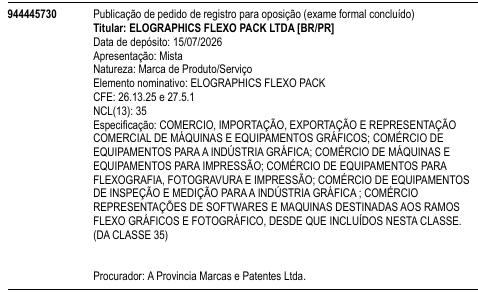 ELOGRAPHICS FLEXO PACK