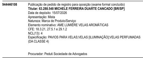 AME LUMIÈRE VELAS AROMÁTICAS