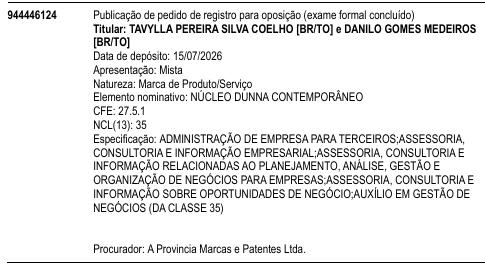 NÚCLEO DUNNA CONTEMPORÂNEO