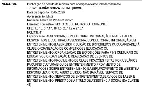 MOTO CLUBE ROTAS DO HORIZONTE