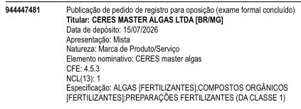CERES master algas