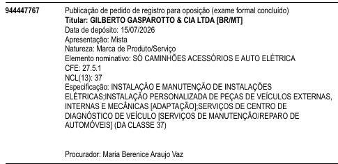 SÓ CAMINHÕES ACESSÓRIOS E AUTO ELÉTRICA