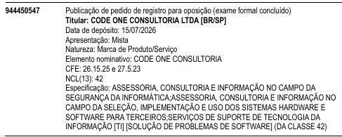 CODE ONE CONSULTORIA