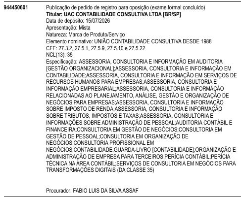 UNIÃO CONTABILIDADE CONSULTIVA DESDE 1988