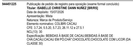 COLIBRI CACAU