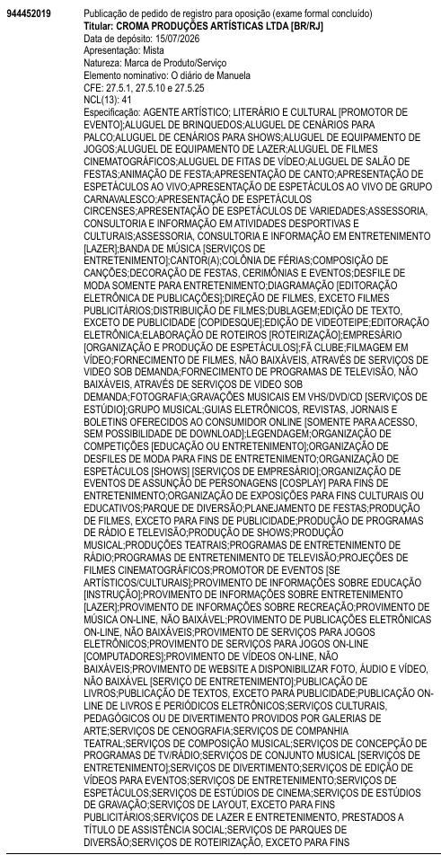 O diário de Manuela