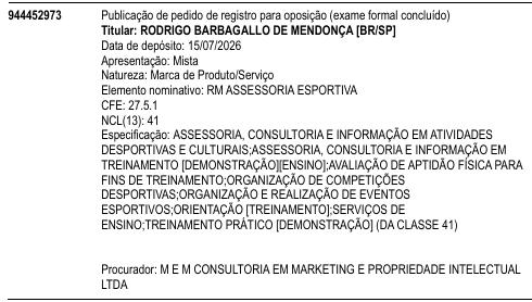 RM ASSESSORIA ESPORTIVA