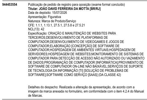 JOÃO DAVID FERREIRA DA MOTTA