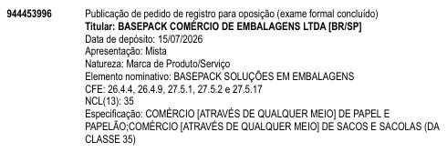 BASEPACK SOLUÇÕES EM EMBALAGENS