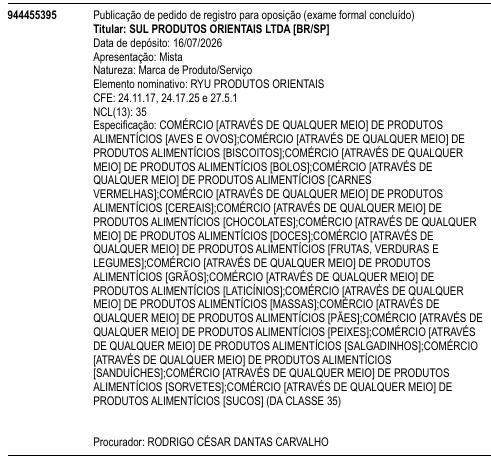 RYU PRODUTOS ORIENTAIS