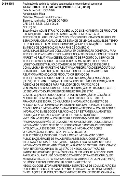 CIDADE DO AGRO