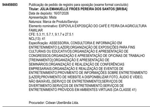EXPOVILA EXPOSIÇÃO DO CAFÉ E FEIRA DA AGRICULTURA FAMILIAR
