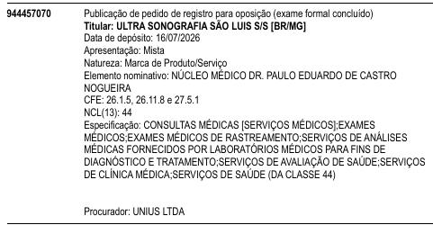NÚCLEO MÉDICO DR. PAULO EDUARDO DE CASTRO NOGUEIRA