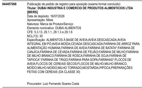 DUBAI ALIMENTOS