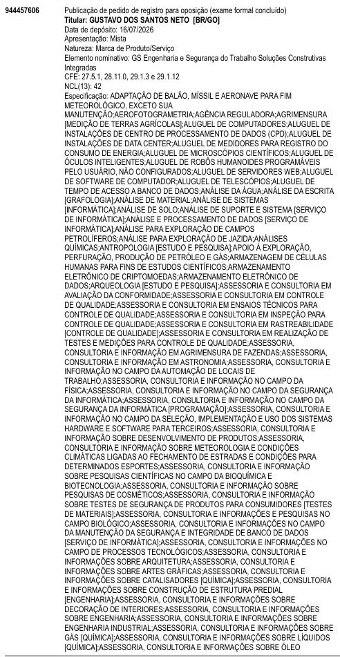 GS Engenharia e Segurança do Trabalho Soluções Construtivas Integradas