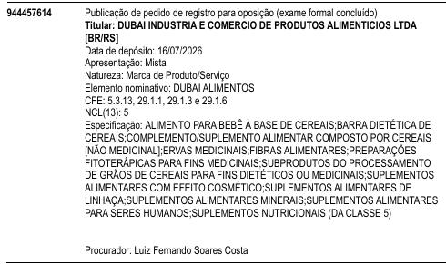 DUBAI ALIMENTOS