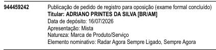Radar Agora Sempre Ligado, Sempre Agora