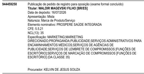 PROSPERE SAÚDE INTEGRADA