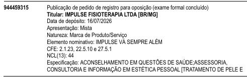 IMPULSE VÁ SEMPRE ALÉM