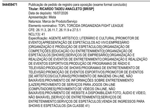 TOFL TORCIDA ORGANIZADA FIGHT LEAGUE