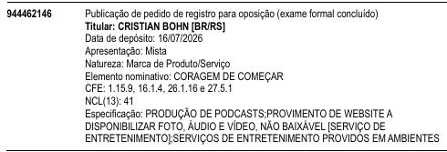 CORAGEM DE COMEÇAR