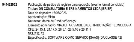 VIABILITAX VIABILIDADE TRIBUTAÇÃO TECNOLOGIA