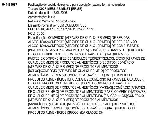 CBM COMBUSTÍVEL