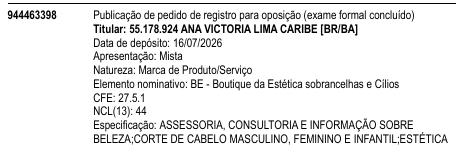 BE - Boutique da Estética sobrancelhas e Cílios