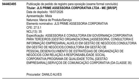 JLS PRIME ASSESSORIA CORPORATIVA