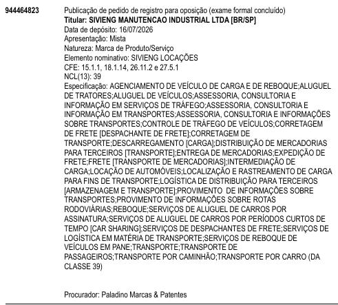 SIVIENG LOCAÇÕES
