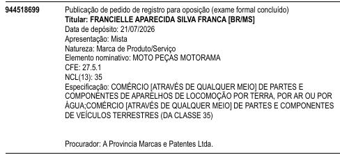MOTO PEÇAS MOTORAMA