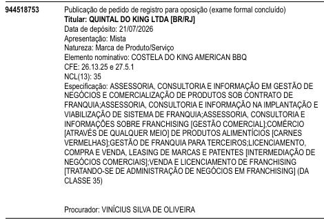 COSTELA DO KING AMERICAN BBQ