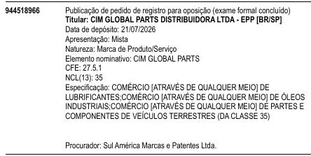 CIM GLOBAL PARTS