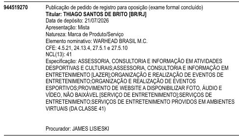 WARHEAD BRASIL M.C.