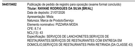 PIZZARIA MODA