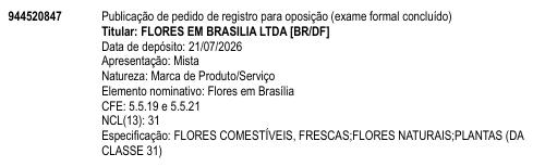 Flores em Brasília