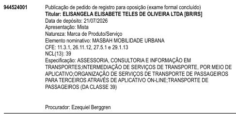 MASBAH MOBILIDADE URBANA