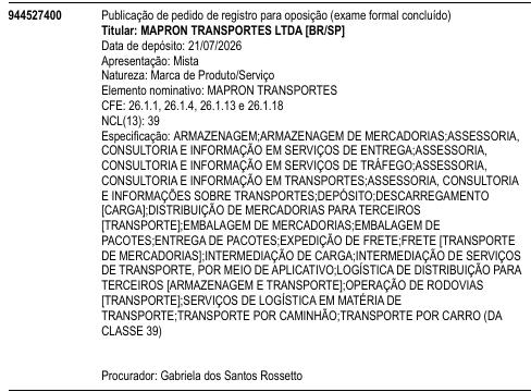 MAPRON TRANSPORTES