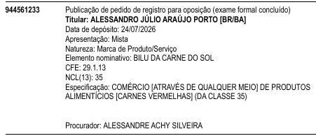 BILU DA CARNE DO SOL