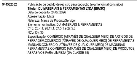 DU MATERIAIS & FERRAMENTAS