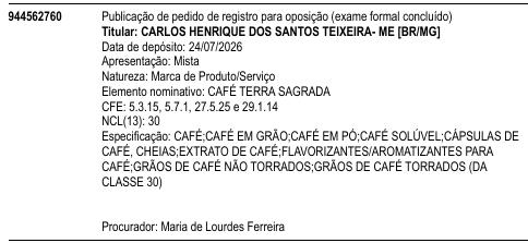 CAFÉ TERRA SAGRADA