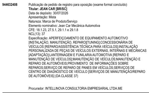 Jean Car Mecânica Automotiva