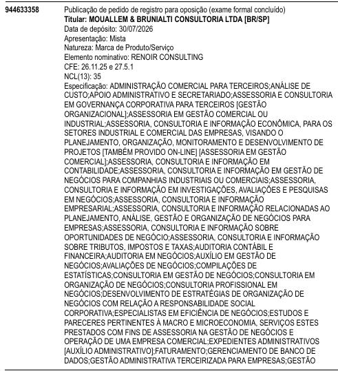 RENOIR CONSULTING