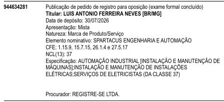 SPARTACUS ENGENHARIA E AUTOMAÇÃO
