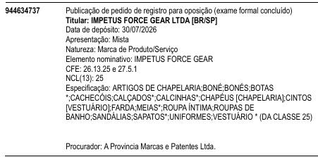 IMPETUS FORCE GEAR